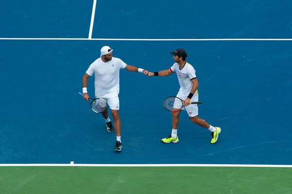 Jean-Julien Rojer (NED) and Horia Tecau (ROU) lose the championship match at the Citi Open tennis tournament on August 4, 2019 in Washington DC