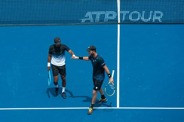 Rabe Klaasen Rsa Und Michael Venus Nzl Holen Die Doppelmeisterschaft — Stockfoto