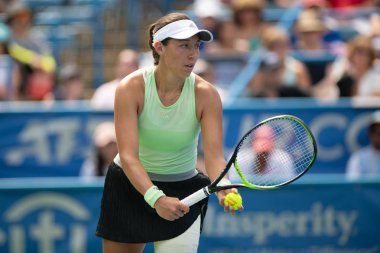 Jessica Pegula (ABD), 4 Ağustos 2019'da Washington Dc'de düzenlenen Citi Open tenis turnuvasında kadınlar şampiyonasını kazandı