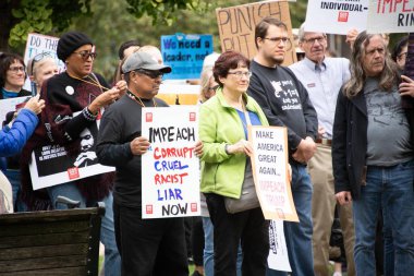 Türk uyruklular, 13 Ekim 2019 'da Washington, DC' deki Pkk terör örgütünü kınamak üzere Beyaz Saray önünde toplandılar