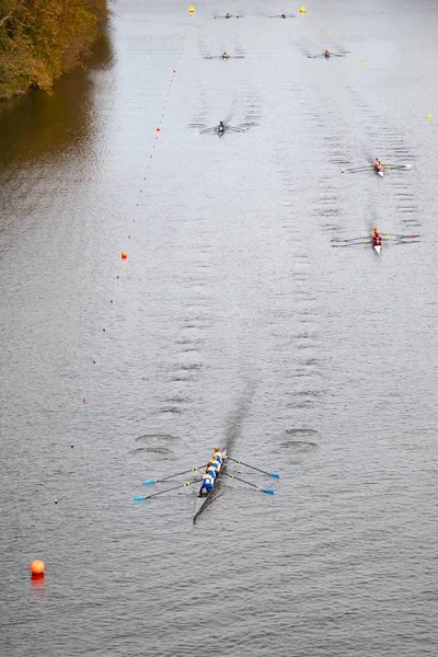 Rowers Συμμετέχουν Στο Head Schuylkill Regatta Στη Φιλαδέλφεια Της Πενσυλβάνια — Φωτογραφία Αρχείου