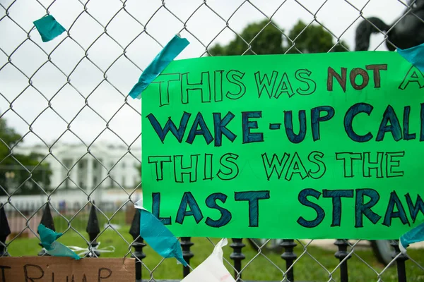 Signs Front White House Show Support Black Lives Matter Movement — Stock Photo, Image