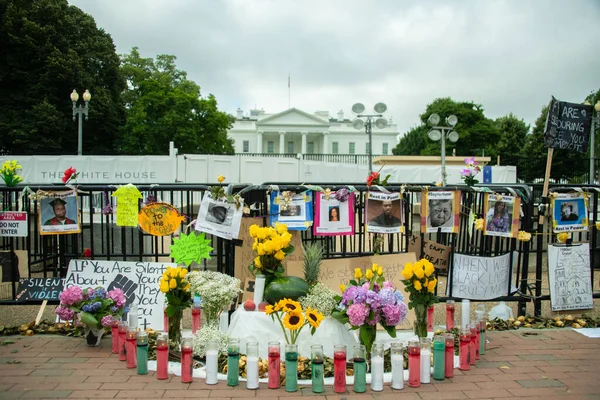 Segni Fronte Alla Casa Bianca Mostrano Sostegno Movimento Black Lives — Foto Stock