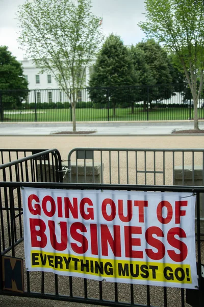 Signs Front White House Show Support Black Lives Matter Movement — Stock Photo, Image