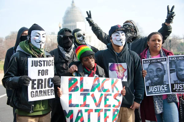 Demonstratörer Visar Stöd För Black Lives Matter Rörelsen Washington Den — Stockfoto