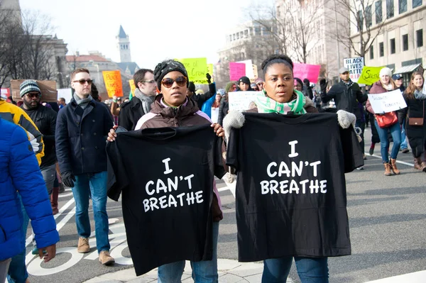 Manifestantes Muestran Apoyo Movimiento Black Lives Matter Washington Diciembre 2014 —  Fotos de Stock