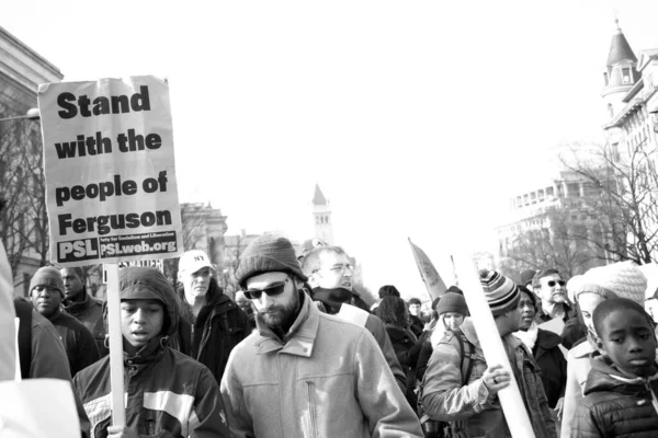 Göstericiler 13 Aralık 2014 'te Washington DC' deki Siyahi Yaşamlar Önemi hareketine destek veriyorlar