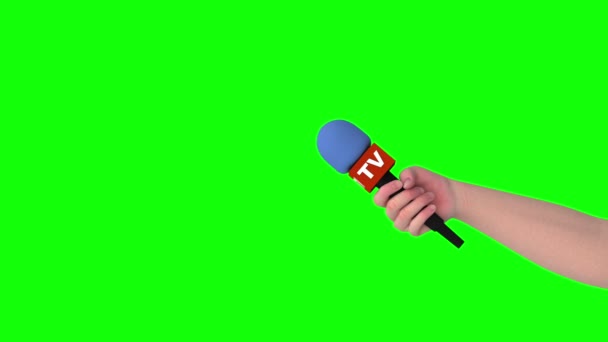 Microfone na mão — Vídeo de Stock