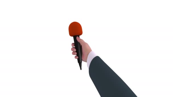 Mikrofonu w ręce — Wideo stockowe