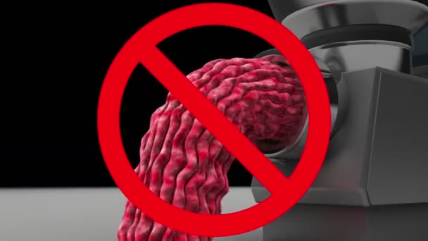 금지 기호에 고기 분쇄기 — 비디오