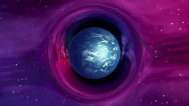 Dünya eğri uzayda döndürme