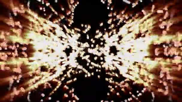 Yanan parçacıklar animasyon — Stok video