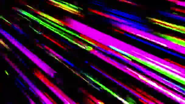 Senderos Multicolores Abstractos Luces Que Mueven Sobre Fondo Negro Animación — Vídeo de stock