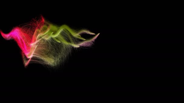 Çok renkli parçacık akışı — Stok video