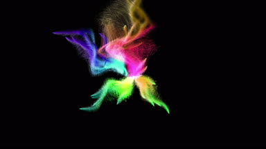 Siyah renkli cam parçacıkları