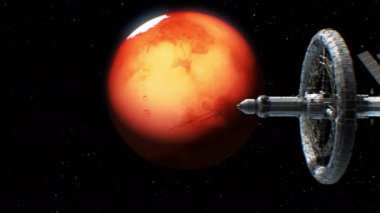 Mars arka plan bilim kurgu gezegenler arası uzay