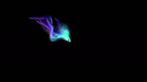 Многоцветные частицы на черном — стоковое видео