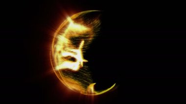 Siyah altın soyut küre