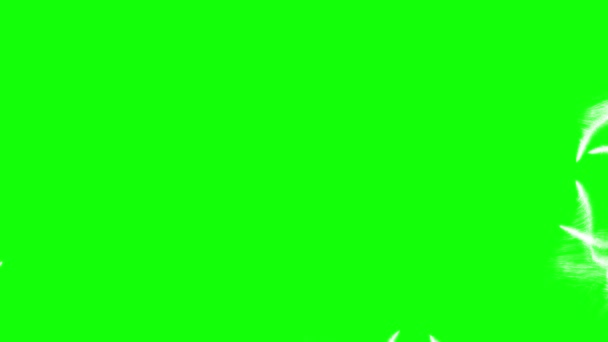 Partículas blancas en verde — Vídeos de Stock
