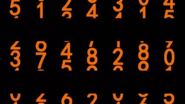 Turuncu rakamlar animasyon