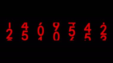 Kırmızı sayılar animasyon