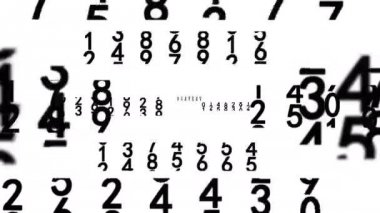 Beyaz üzerine siyah numaraları