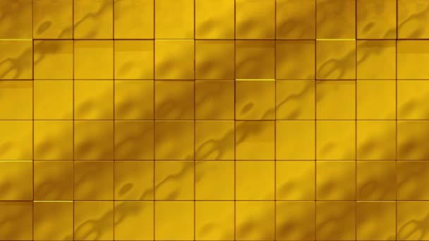 Golden Wall de cubos desmorona — Vídeo de Stock