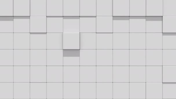 Gray Wall of cubes falls apart — Stock Video