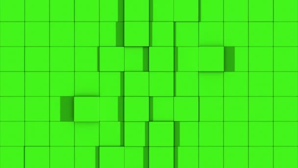 Green Wall of cubes divide — Stock Video