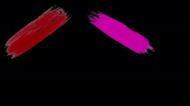 Renkli kaotik boya fırça darbeleri ekranı doldurur