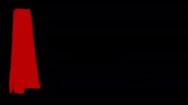 Boya fırçasının dikey kan kırmızı darbeleri