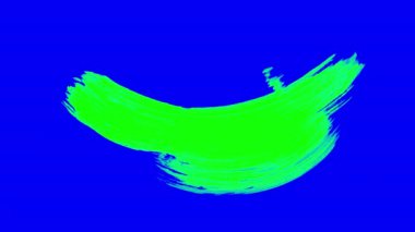 Beş Cg animasyonlu yeşil boya fırça darbeleri seti