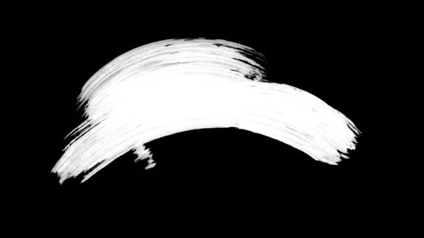 Набор из пяти анимационных белых мазков кистью CG — стоковое видео