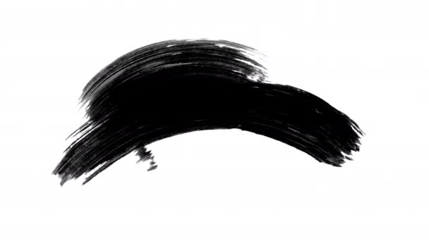 Conjunto de cinco pinceladas de pintura negra animadas CG — Vídeo de stock