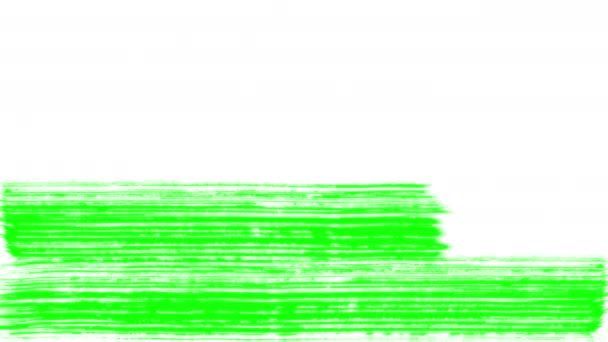 Yeşil mürekkeple fırça boyaları — Stok video