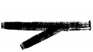 Boya fırçasının kesişen rastgele konturları