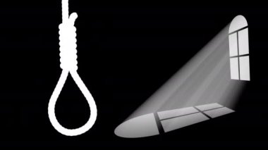 Karanlık odada Hangmans ilmik