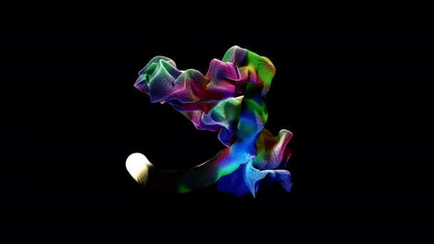 五颜六色的粒子云 — 图库视频影像