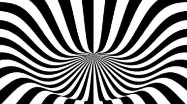 Siyah beyaz çizgili soyut animasyon