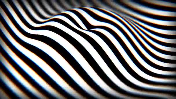 Animación abstracta a rayas en blanco y negro — Vídeo de stock