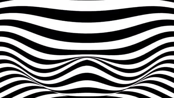 黑白条纹抽象动画 — 图库视频影像