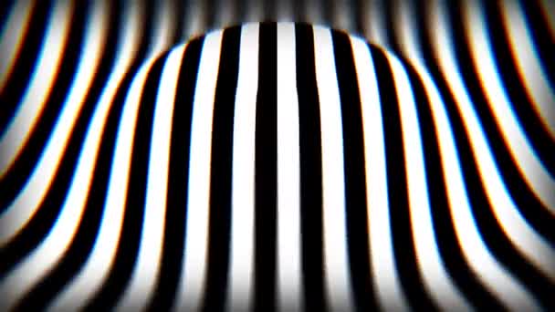 Animación abstracta a rayas en blanco y negro — Vídeo de stock