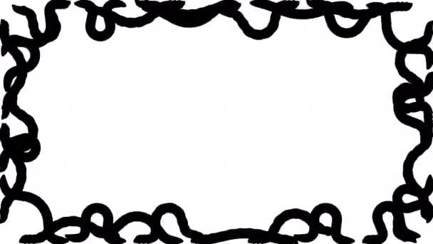 卡特彼勒和蠕虫的剪影群，无缝循环动画 — 图库视频影像