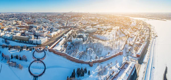 Vista panorámica aérea de Nizhny Novgorod, Rusia —  Fotos de Stock