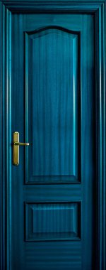 mavi ahşap kapı, görünümü Kapat