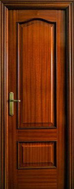 kahverengi ahşap kapı, görünümü Kapat