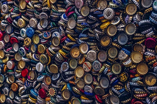 Caps Garrafa Cerveja Coleção — Fotografia de Stock