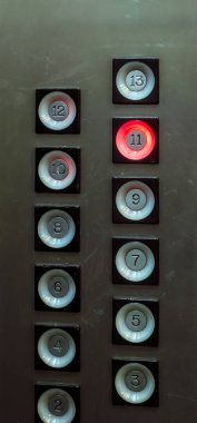 Asansörde düğmeleri