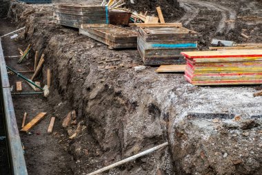 boş inşaat alanında, görünümü Kapat