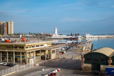 Malaga liman panoramik görünüm